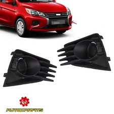 Pair of Fog Lamp Light Covers Bezels Set for 2011-2024 Mitsubishi Mirage LH RH