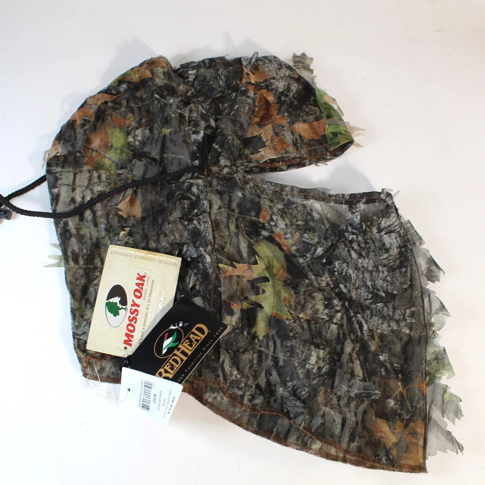 Two RedHead Mossy Oak 3d Bug Suit Hood Mesh Hunting Leaf Concealment Mask OSFM - Image 3 of 4