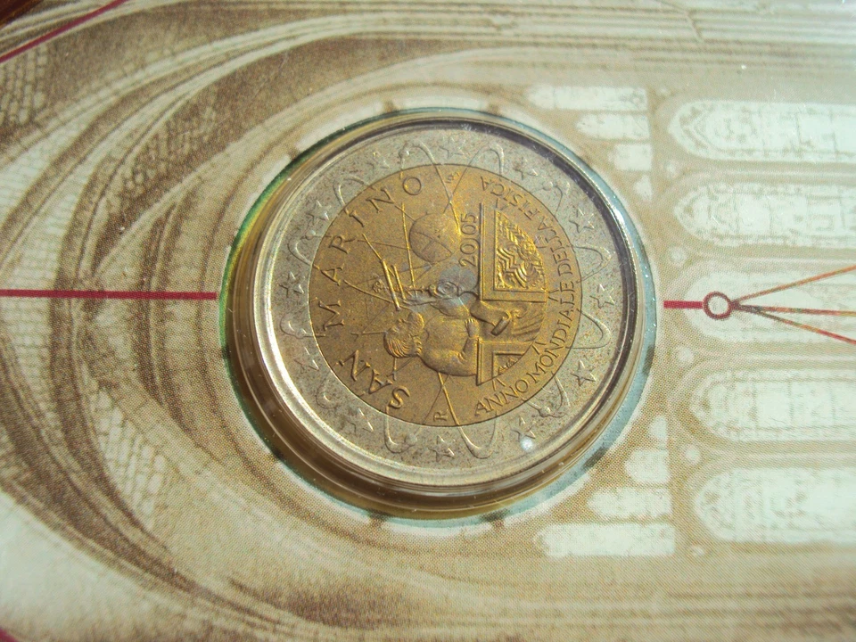 Pièce neuve 2 euros Saint Marin 2005 Galileo Galilei Galilée - Photo 4/4