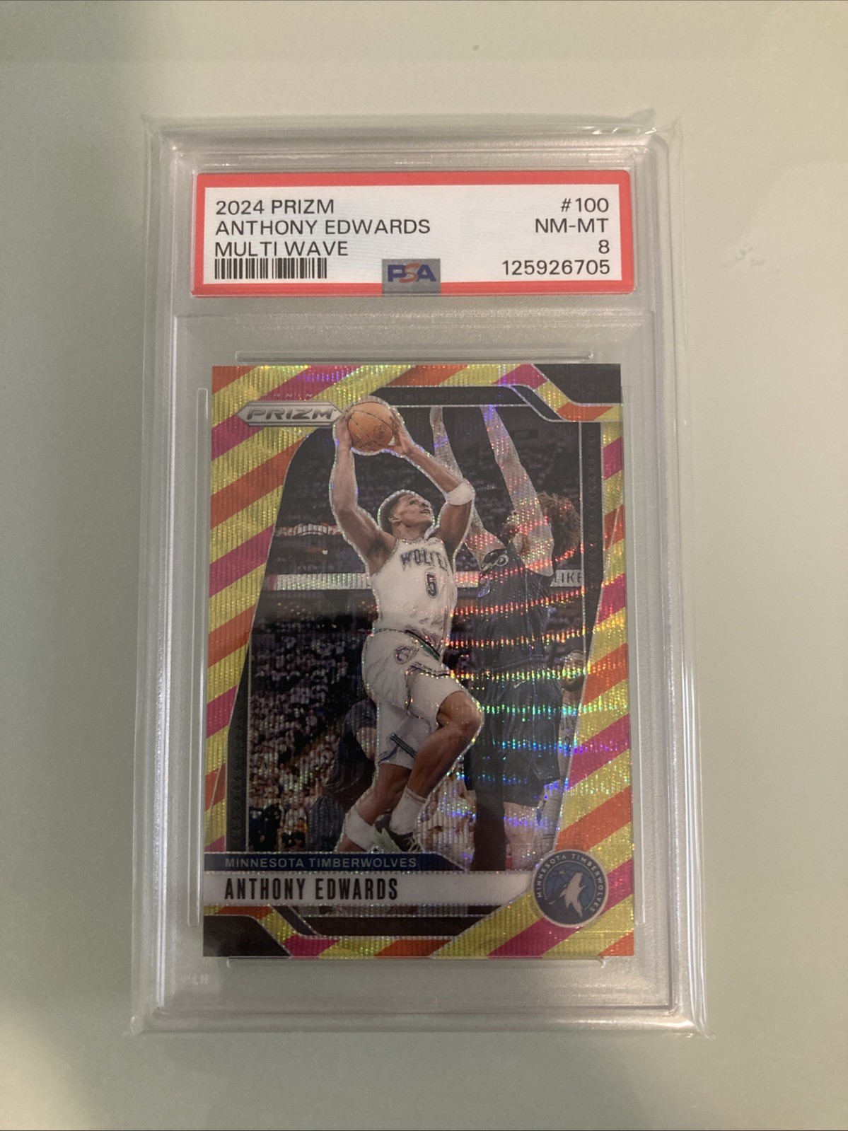 2024-25 Panini Prizm Anthony Edwards #100 Multi Wave Prizm /88