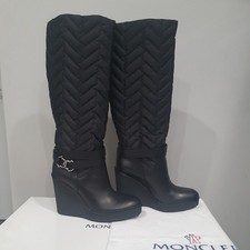 Moncler Quilted Wedge Boots. Womens. US Size ...