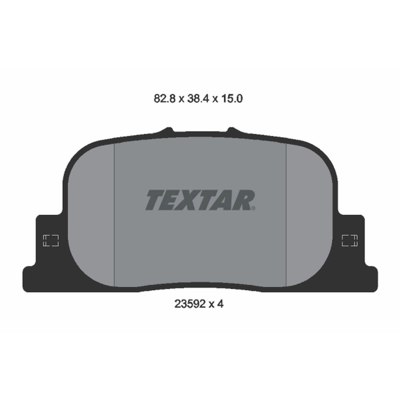 1x ORIGINAL® Textar Bremsbelagsatz, Scheibenbremse Hinten für Toyota SOLARA