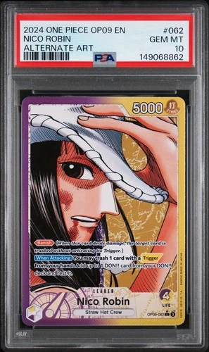 Nico Robin Alt Art Leader OP09-062 One Piece Emperors In The New World PSA 10