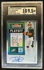 2020 Contenders Jalen Hurts RC Playoff Ticket Auto #59/99 Eagles SGC 9.5 10