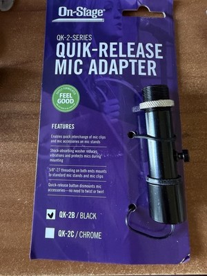 NIP * On-Stage Stands * QK-2-Series * Quik-Release Mic Adapter * Black * QK-2B
