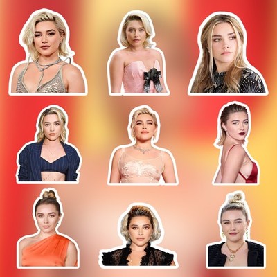 Florence Pugh Stickers-Waterproof Die-Cut Vinyl Stickers-9 PCS Stickers