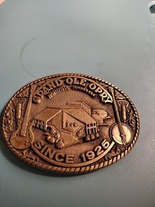 old vintage grand old opry country music souvenir  belt buckle
