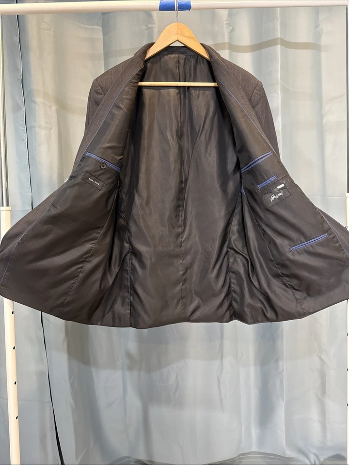 Traje Brioni, EU56, Gris Oscuro, Super150 Foto 3 de 4