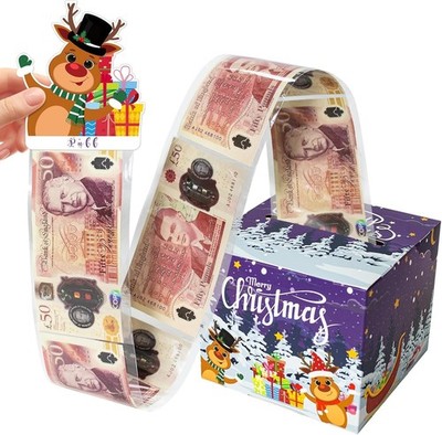 Weihnachten Geld Geschenk Box Ziehbargeld Überraschungsbox Kinder Wichtel Lila Neu