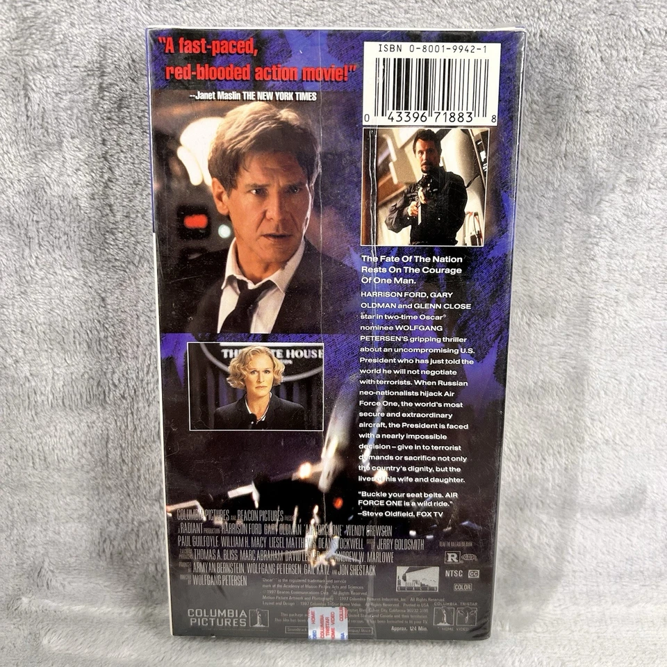 Air Force One - Sealed VHS 1997 Vintage 1st Release Collectible Harrison Ford - Image 3 of 4