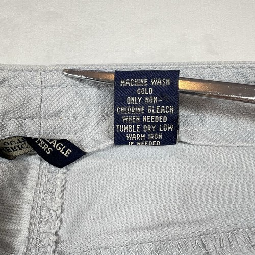 Falda para mujer American Eagle Outfitters talla 4 gris 100 % algodón línea A bolsillos - Imagen 4 de 8