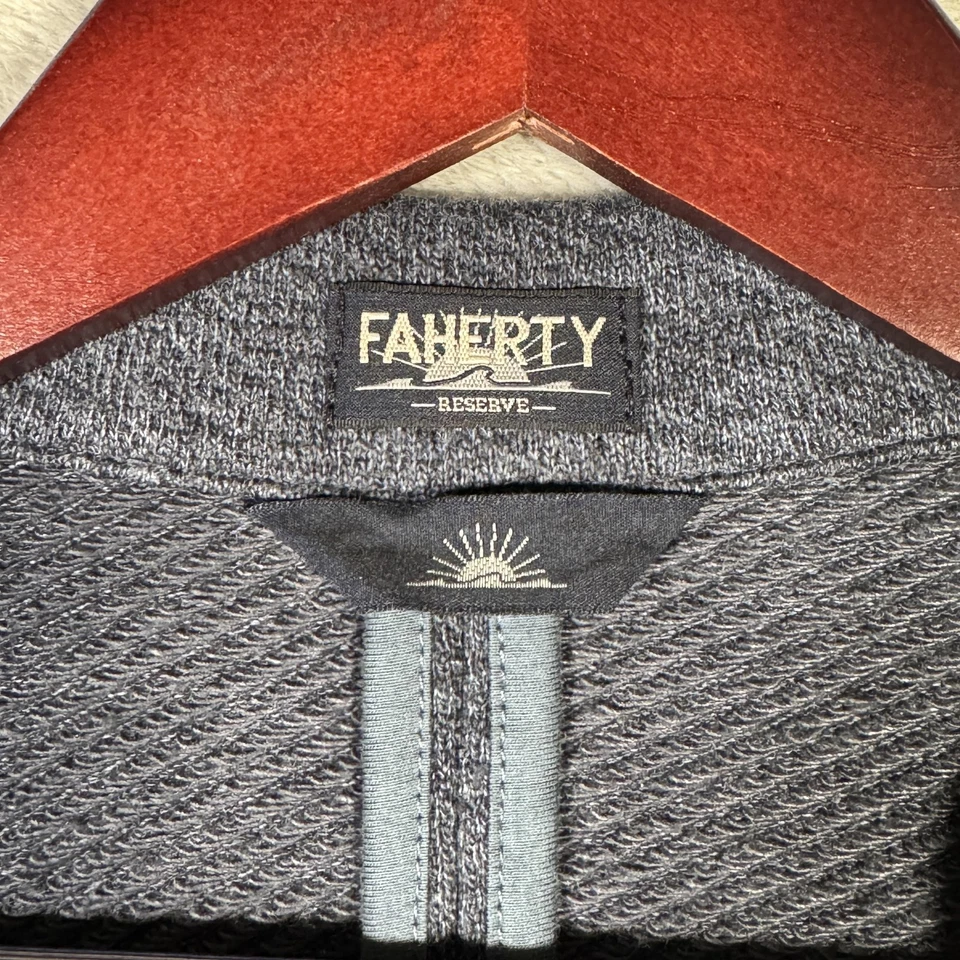 Blazer Faherty Reserve Para Hombres Grande Azul Entrada Blazer Tejido Sin Estructura Informal Foto 2 de 4