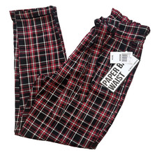 Almost Famous women pants size medium plaid Multi Colored 49