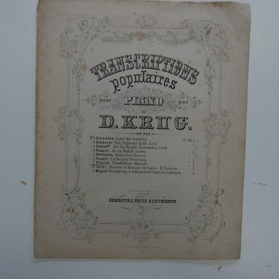 Klavier D. KRUG Tannhaeuser Marsch, Wagner