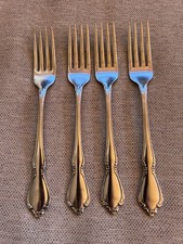 Oneida Oneidacraft Chateau Deluxe Stainless Set Of 4 Dinner Forks