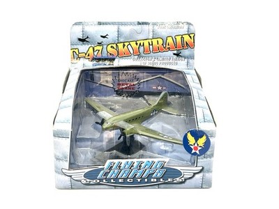 Flying Champs C-47 Skytrain Diecast Metal Plane Model with Stand