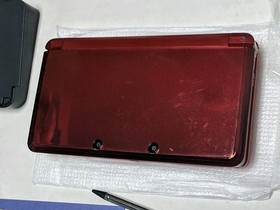 Nintendo 3DS Flame Red Console System Complete in Box w/ Games