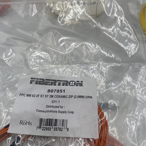 14 QTY Fibertron Fiber Optic Patch Cord Cables 807851 706884 808070 807850 - Picture 10 of 10
