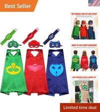 Satin Superhero Capes and Masks - Perfect for Ages 2-12 Outfit Set