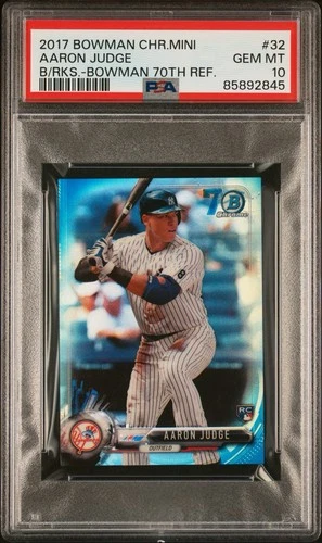 2017 Bowman Chrome Mini Bowman Rookies 70th A.REF #32 Aaron Judge RC /70 PSA 10
