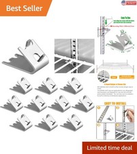 Pack of 10 Durable Stainless Steel Freezer Shelf Clips for Refrigerator Support