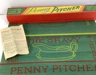 Vintage 1940 Milton Bradley Penny Pitcher Pitching Pennies Board Game Gambling
