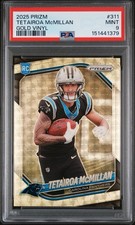 Tetairoa McMillan 2025 Prizm GOLD VINYL /5 PSA 9 MINT Rookie RC 311 Panthers Tet