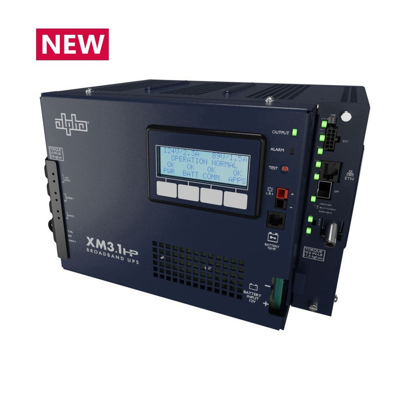 Alpha XM3.1-HP Desktop UPS 89V 810VA 610W LED Display 2 Outlets RJ-45 SFP