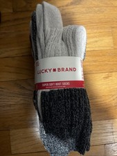 New Lucky Brand Soft Boot Socks Women  s 5-10 6 Pair