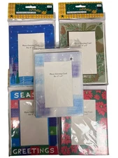 Gerson Lot 5 Christmas Photo Greeting Card Packs 4x6 Frames w/ Envelopes