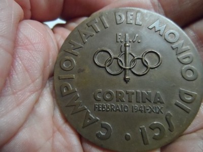Cortina dAmpezzo - Olympia 2026 - hier Original Teilnehmer-Medallie FIS WM 1941