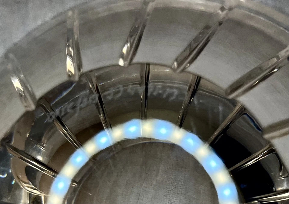 Cuenco de cristal Orrefors “Eye” — Jan Johannson, vidrio artístico sueco, plomo de corte pesado Foto 4 de 4