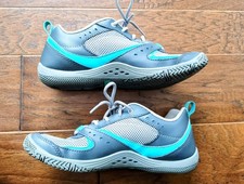 Sperry Top Sider Non-Marking Boat Shoes Sneakers Women sz 7M Gray Turquoise Nice