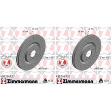 2x ZIMMERMANN SPORT BREMSSCHEIBEN 345mm GELOCHT VORNE passend für OPEL INSIGNIA