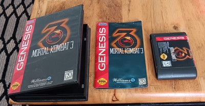 Mortal Kombat 3 Sega Genesis Fighting Game M - Mature w/ Case & Manual