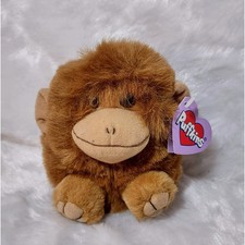 Puffkins Amber 5  Monkey Brown Plush Stuffed Animal by Swibco 1997