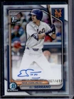 2024 Bowman Draft Eli Serrano Chrome Auto Refractor 1st Prospect #/499 Mets