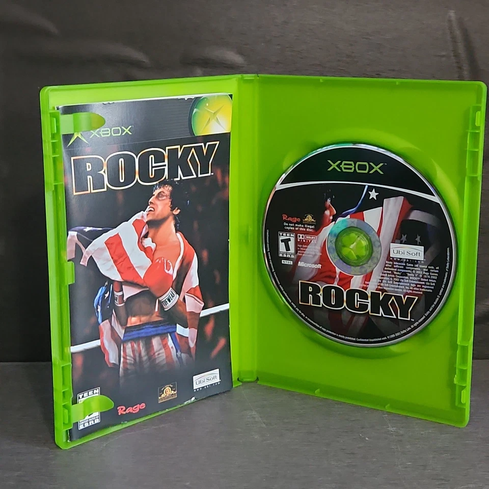 Rocky Xbox videogame completo testado na caixa Sylvester Stallone recondicionado - Imagem 2 de 4