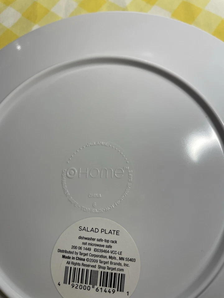 Target At Home 2009 melamina 8” plato de ensalada verde con pulpo púrpura con burbujas Foto 3 de 3