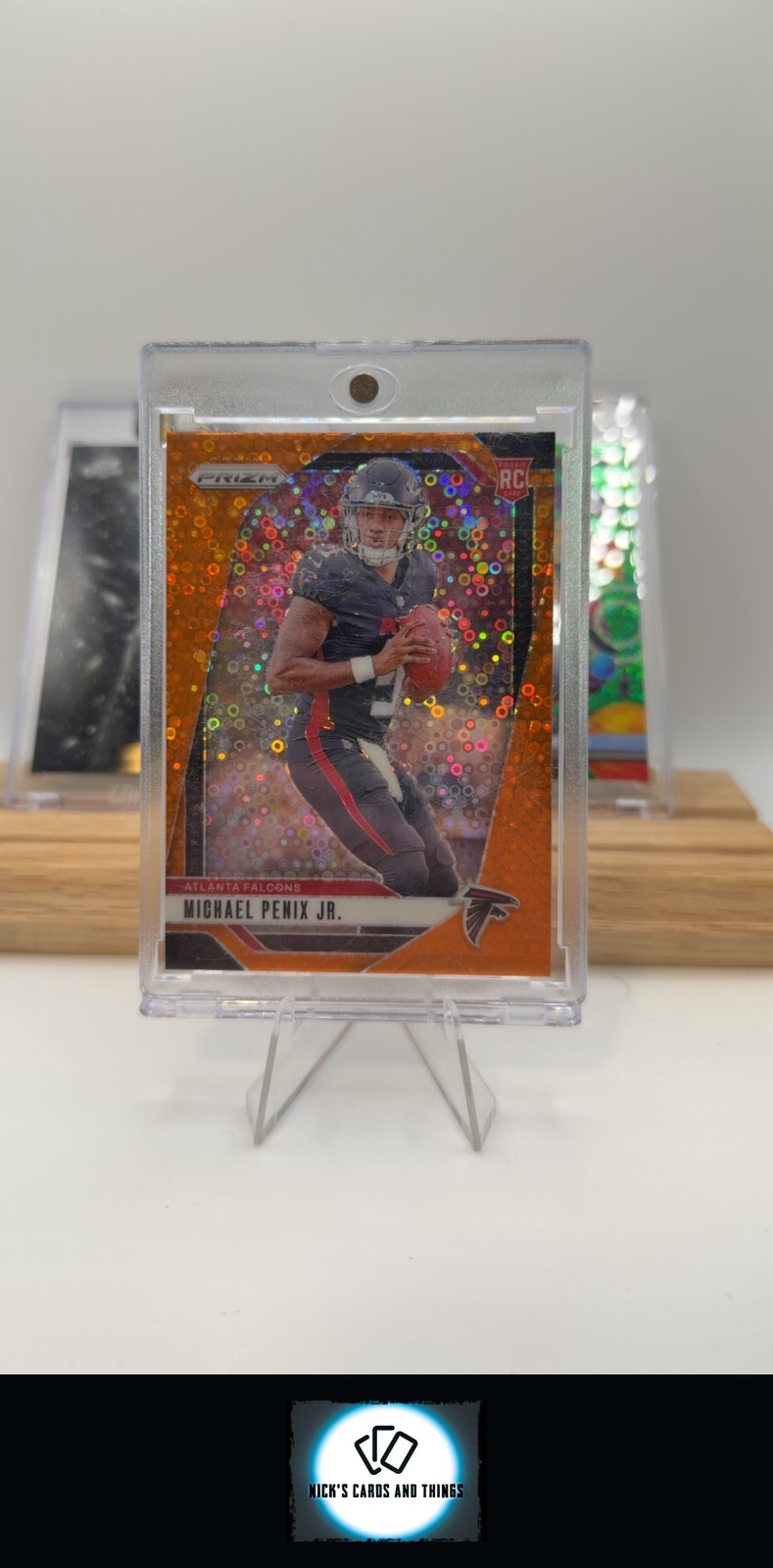 2024 Panini Prizm #378 Michael Penix Jr. Orange Disco Prizm