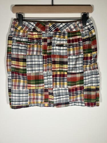 Cape Madras Maine blue red plaid mini skirt sz 2 preppy sailing retro *sold out - Picture 2 of 8