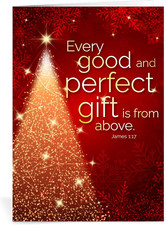 Christian Christmas Cards with Envelopes, Pack of 20, Christmas Tree