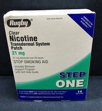 Rugby 21mg Nicotine Transdermal System Patch - 14 Count-EXP. 28/09