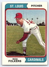 Rich Folkers  1974 Topps  #417 - Please see pics for cond.