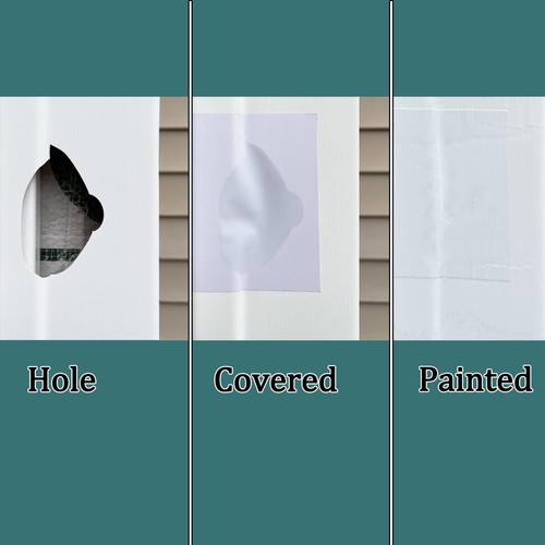 Vinyl Siding Repair Kit 6Pcs 6.3X4.75Inch Self-Adhesive Vinyl Siding Patch PVC - Picture 2 of 5