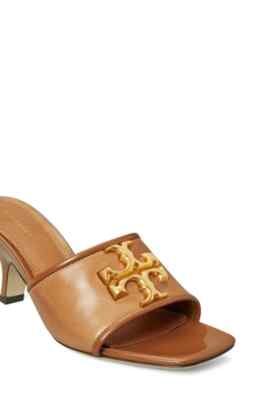 Tory Burch Eleanor Slide Sandal Bourbon/Tan Leather Women's