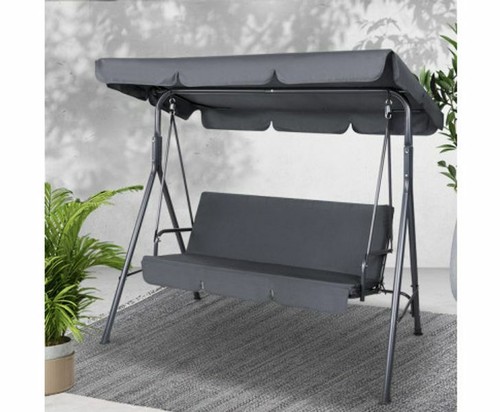 Gardeon Outdoor Swing Chair Hammock 3 Seater Garden Canopy Bench Seat -8 Colours - Picture 54 of 67
