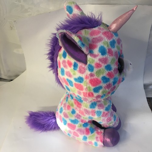 TY Beanie Boos WISHFUL the Unicorn Glitter Eyes LARGE 17" Confetti Exclusive - Picture 9 of 24