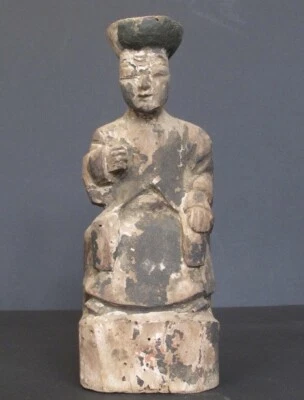 Antique Ancêtre en Bois, Chine - Photo 1/4
