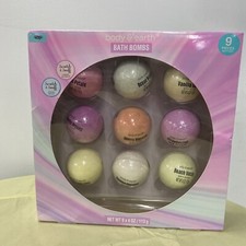 BATH BOMBS GIFT SET Body and Earth 4oz 9 count NEW Scented Lavender Ocean 